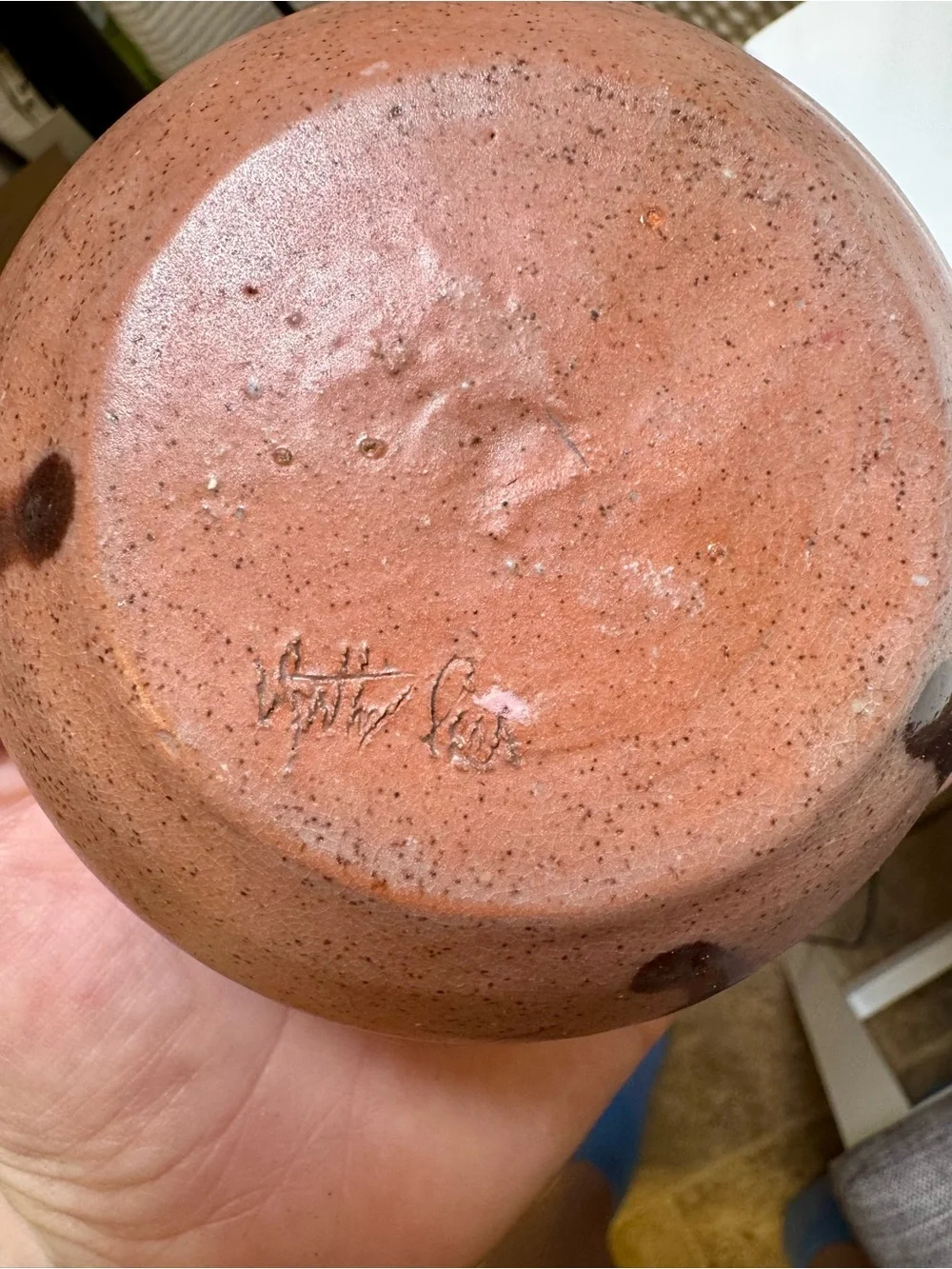 Handcrafted Brown Ceramic Weed Pot Drip-Glaze Vase - Minimal Home Accents
